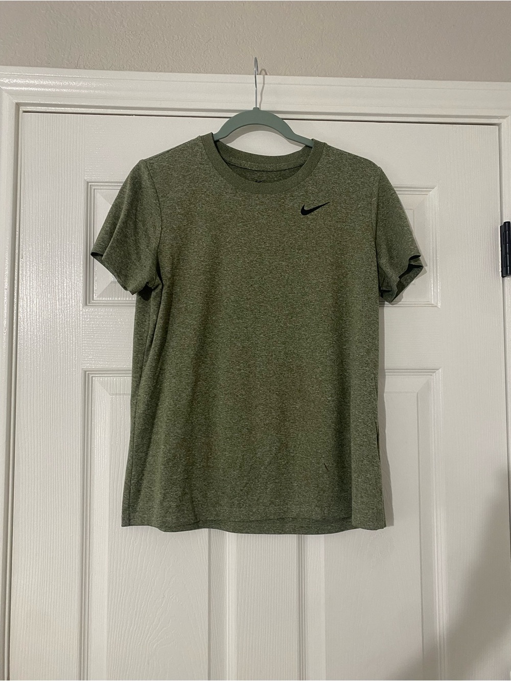 Nike Olive Green Short-Sleeve Dri-FIT Crew Tee